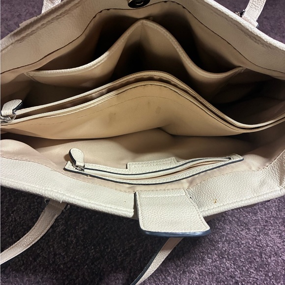 Dana Bachman Vegan Leather Floral Women's Tote Bag Top Snap Interior Zippers - Picture 5 of 7